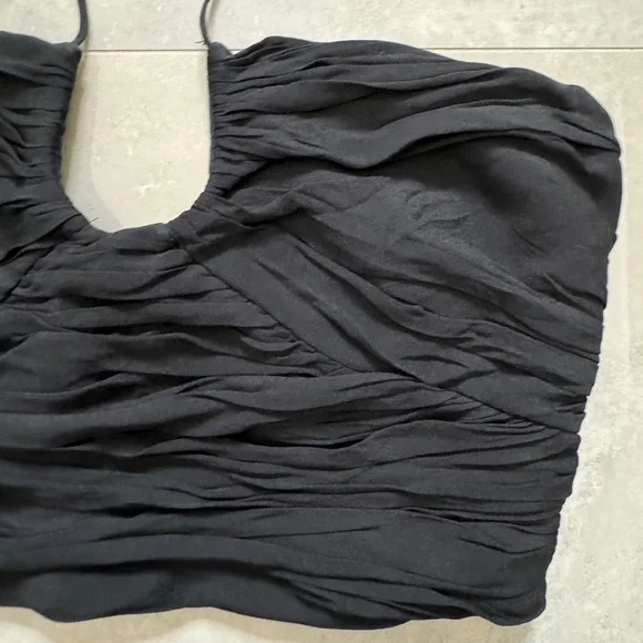 Zara Black Cropped Halter Top XL - Picture 6 of 8